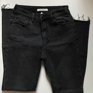 Black faded washed skinny jeans
